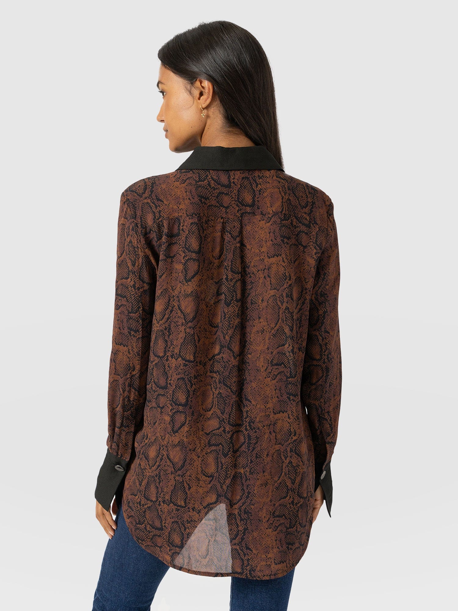 Madison Shirt Brown Snake - Women's Shirts | Saint + Sofia® US