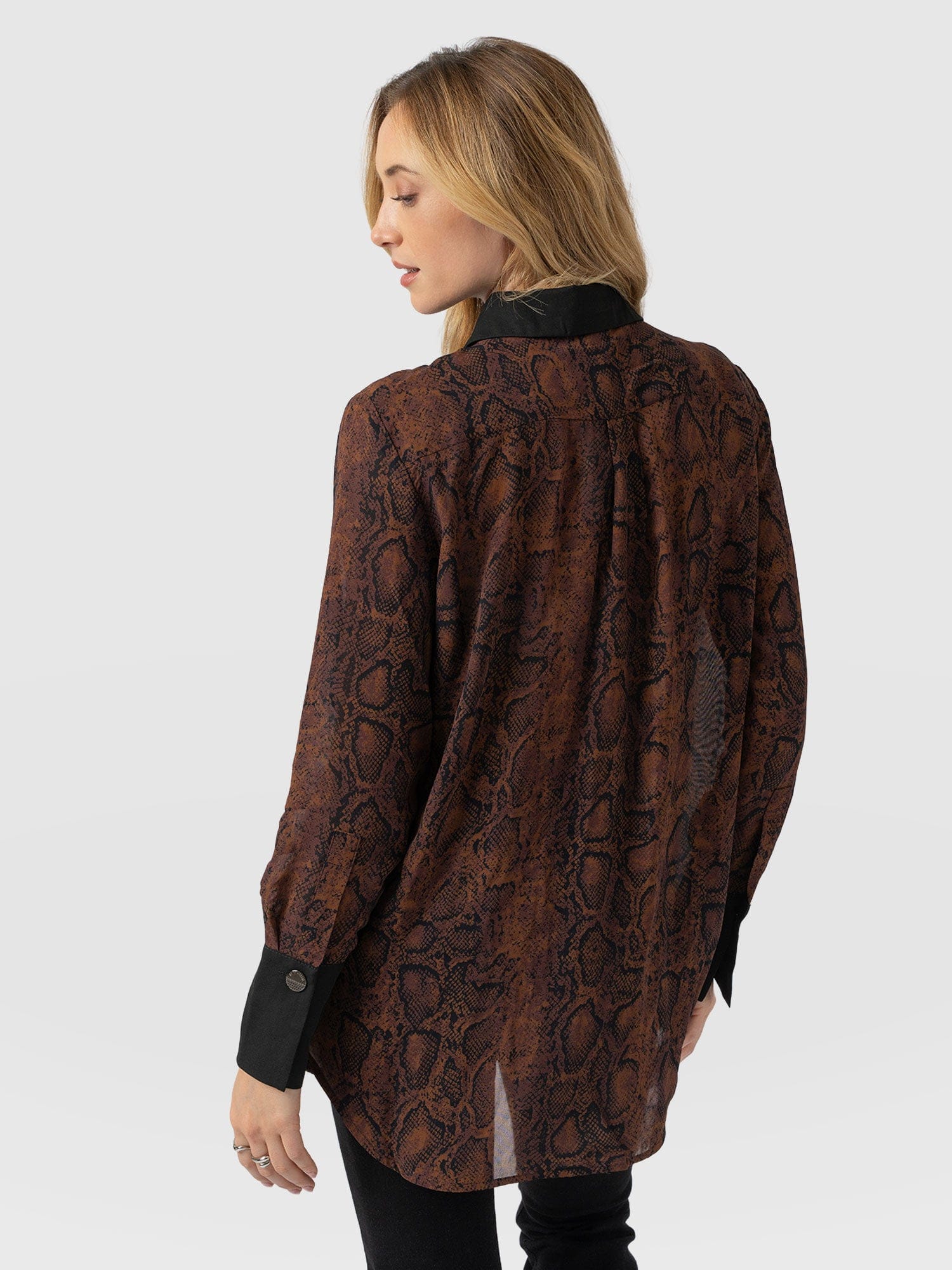 Madison Shirt Brown Snake - Women's Shirts | Saint + Sofia® US