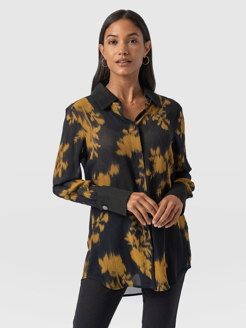 Madison Shirt Yellow Fade Floral - Women's Shirts | Saint + Sofia® US