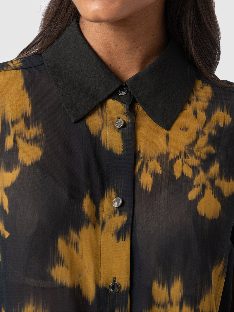 Madison Shirt Yellow Fade Floral - Women's Shirts | Saint + Sofia® US