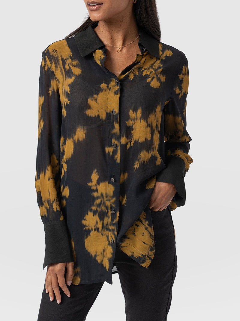 Madison Shirt Yellow Fade Floral - Women's Shirts | Saint + Sofia® US