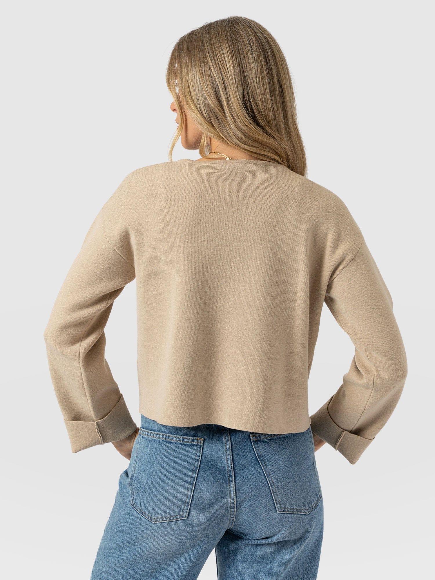 Maeva Knit Jacket Cream - Women's Wool Jacket | Saint + Sofia® US