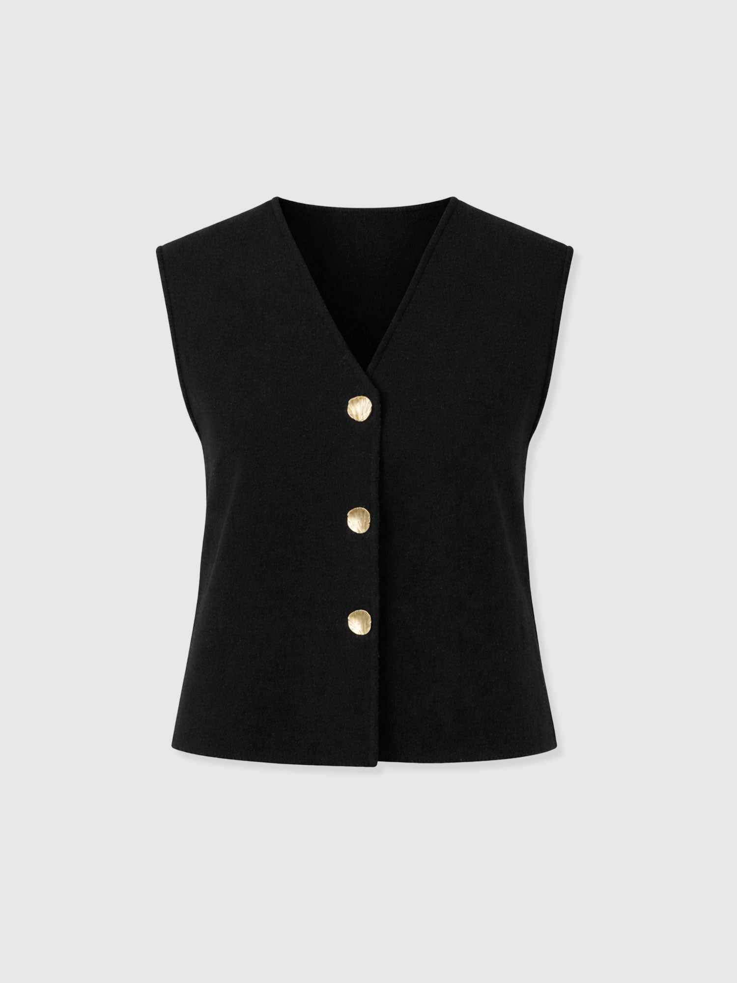 Maeva Knit Waistcoat - Black - Women's Sweaters | Saint + Sofia® USA