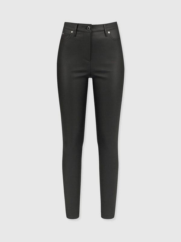 Maeva Skinny Pant Black Coated - Women's Pants | Saint + Sofia® US