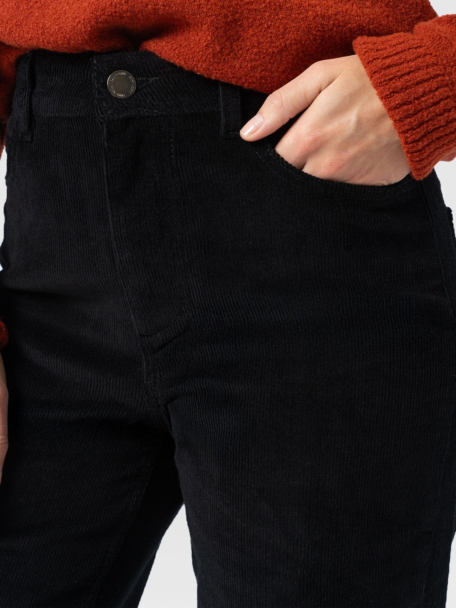 Maeve Wide Leg Pant - Black Cord - Women's Pants | Saint + Sofia® USA