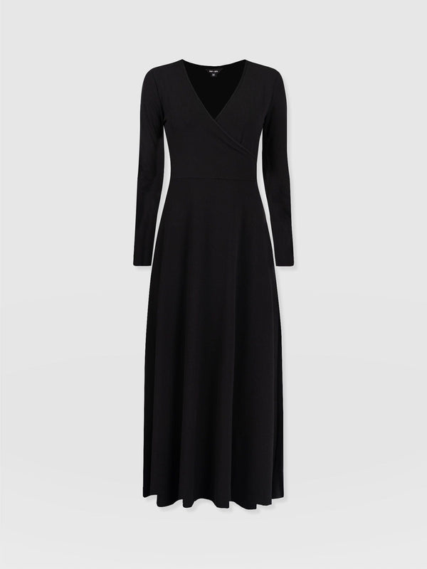 Maggie Wrap Dress Black - Women's Dresses | Saint + Sofia® USA