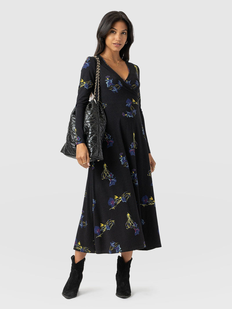 Maggie Wrap Dress Blue Lily Gardens - Women's Dresses | Saint + Sofia® US