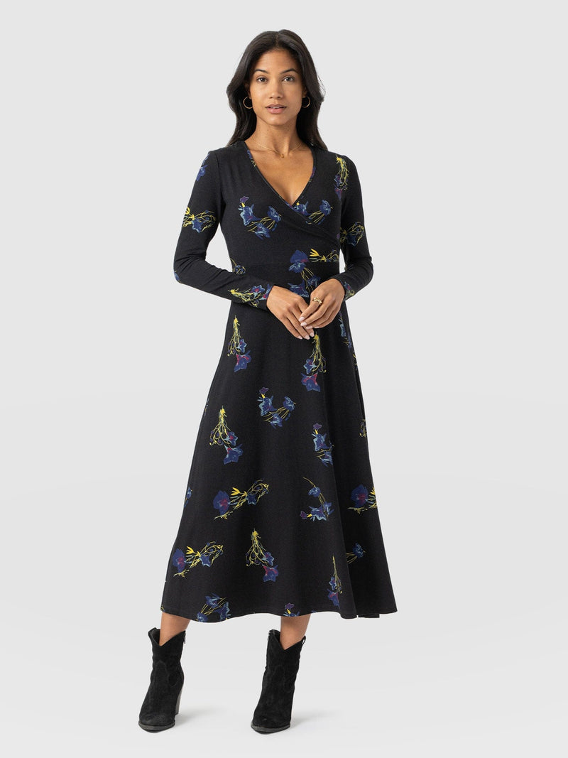 Maggie Wrap Dress Blue Lily Gardens - Women's Dresses | Saint + Sofia® US