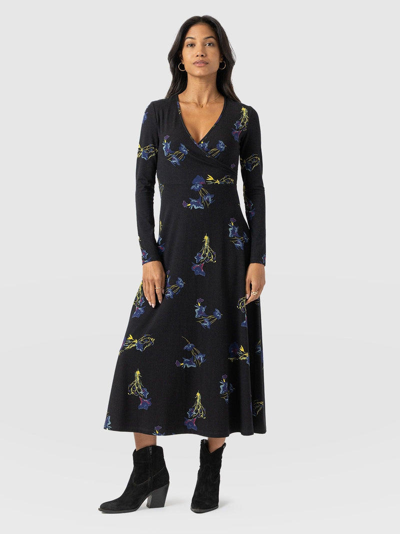 Maggie Wrap Dress Blue Lily Gardens - Women's Dresses | Saint + Sofia® US