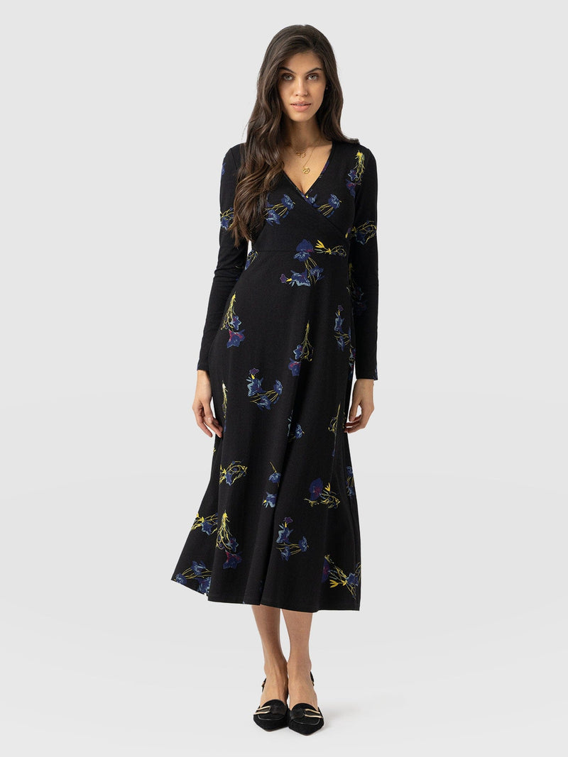 Maggie Wrap Dress Blue Lily Gardens - Women's Dresses | Saint + Sofia® US