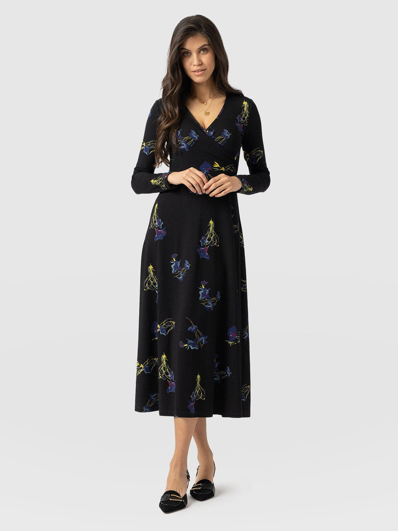 Maggie Wrap Dress Blue Lily Gardens - Women's Dresses | Saint + Sofia® US