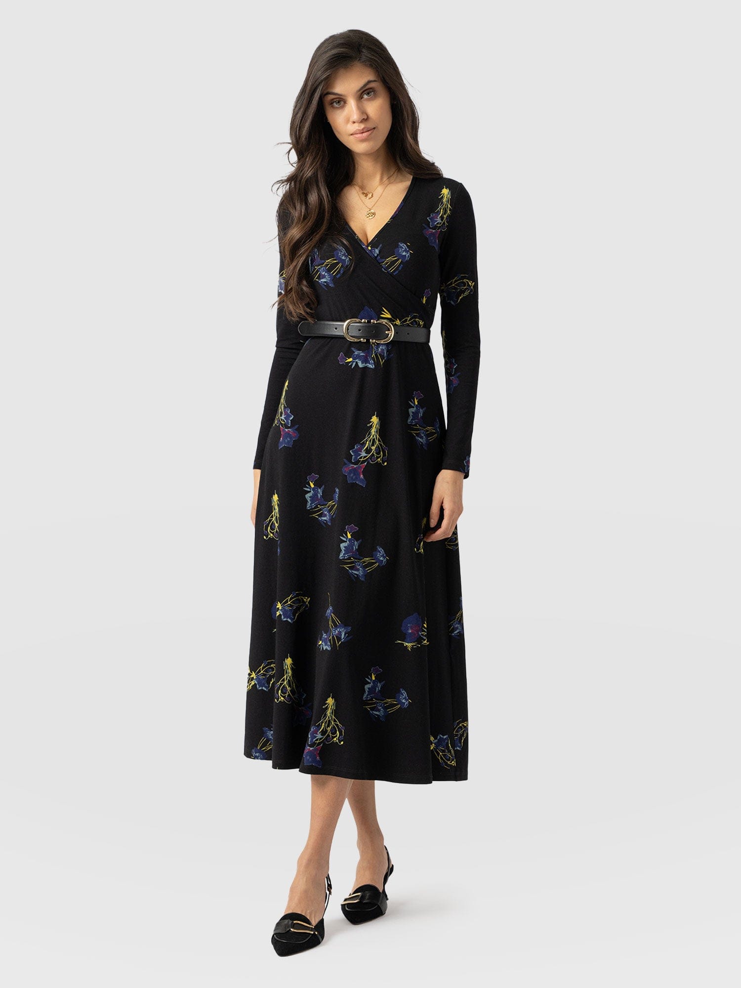 Maggie Wrap Dress Blue Lily Gardens - Women's Dresses | Saint + Sofia® US