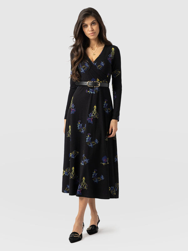 Maggie Wrap Dress Blue Lily Gardens - Women's Dresses | Saint + Sofia® US
