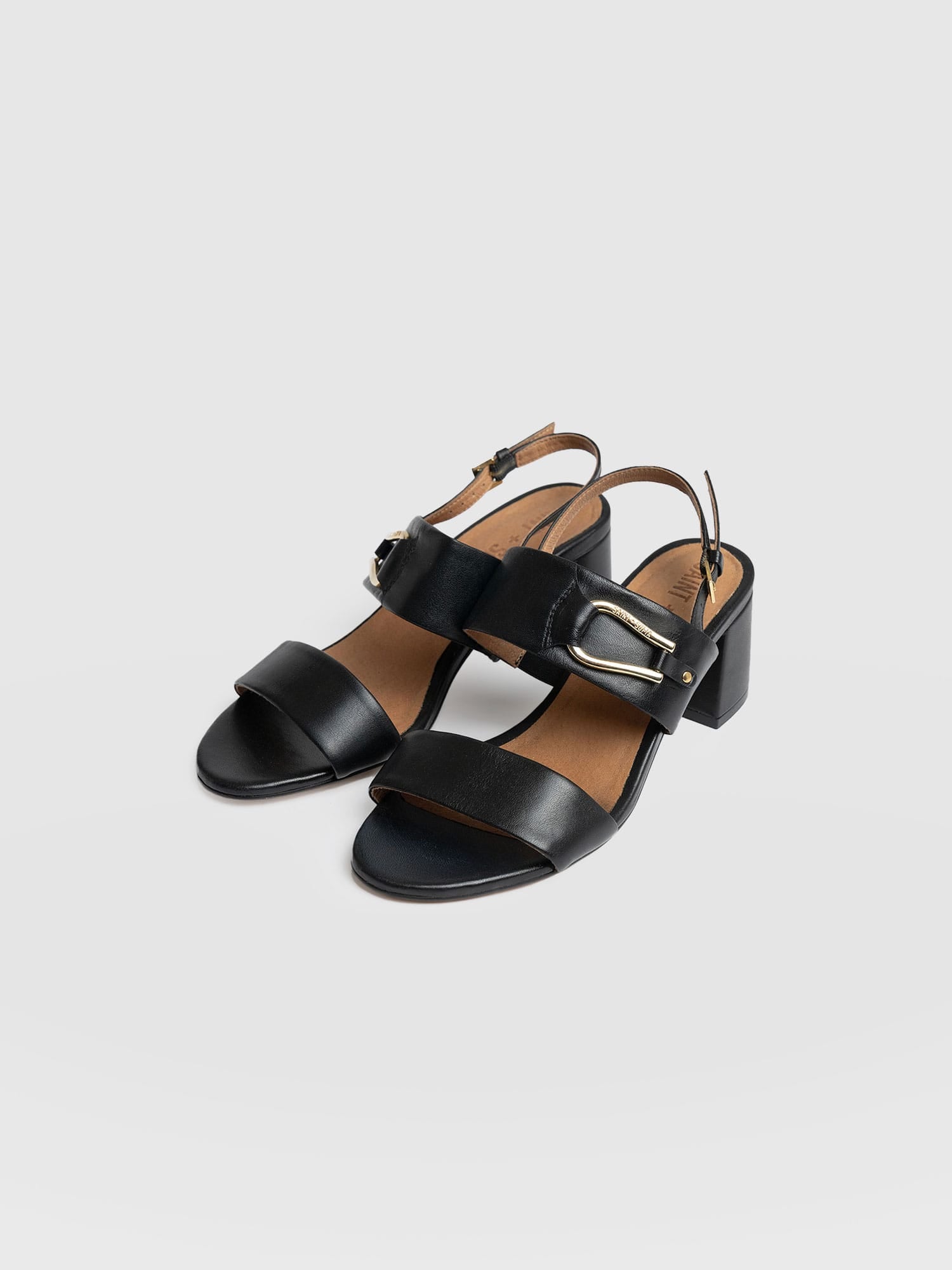 Maida Block Heeled Mules - Black - Women's Shoes | Saint + Sofia® USA