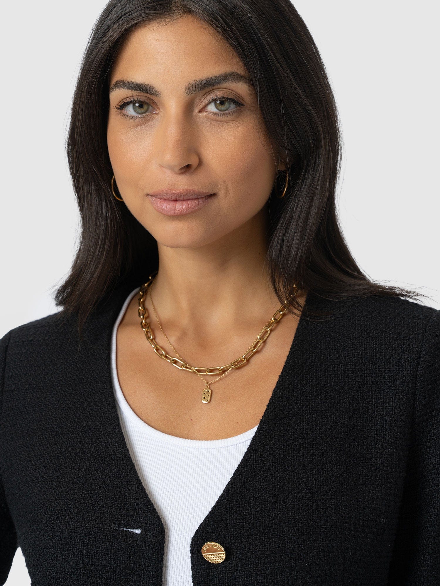 Margot V Neck Jacket - Black - Women's Jackets | Saint + Sofia? USA