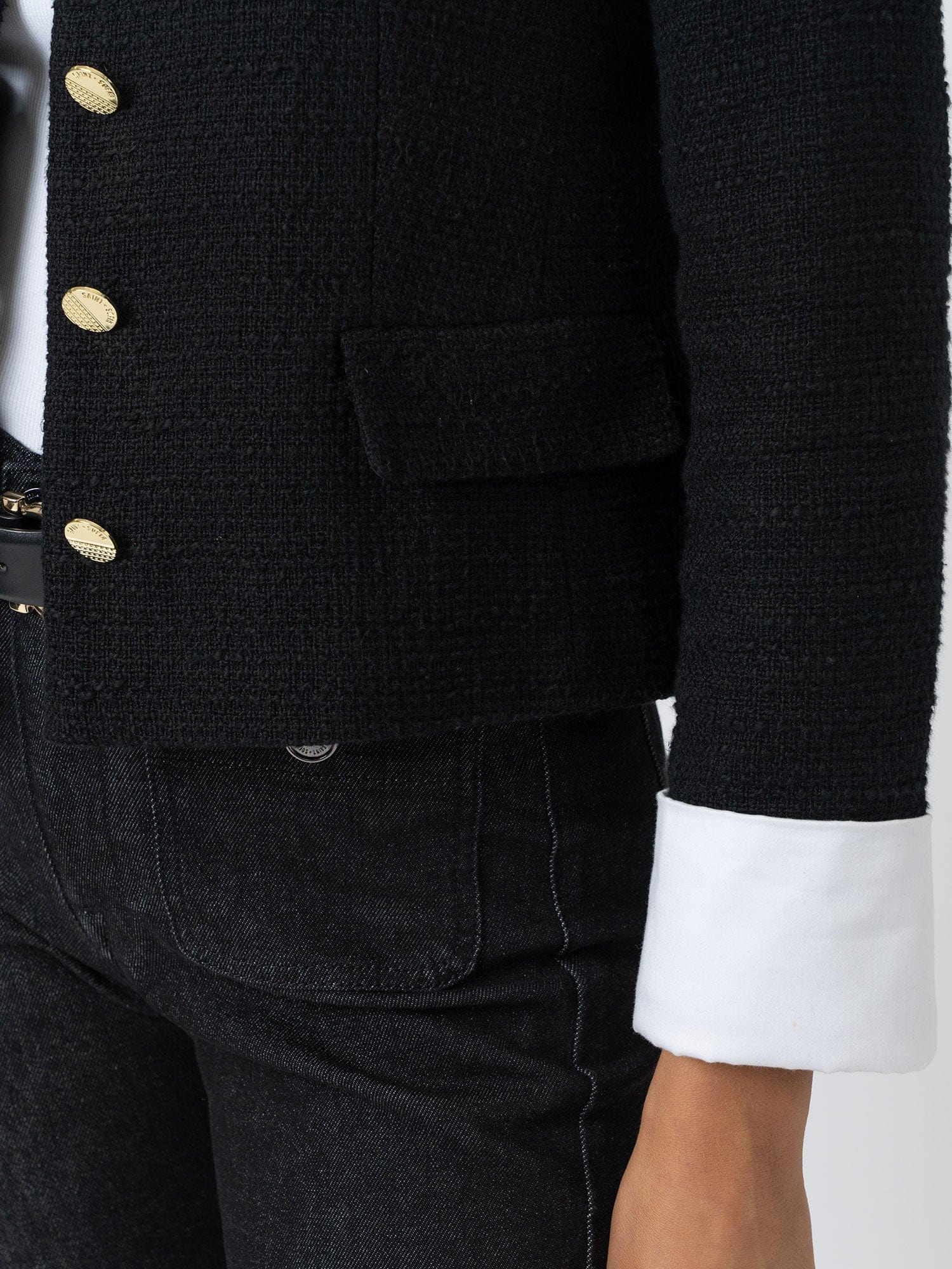 Margot V Neck Jacket - Black - Women's Jackets | Saint + Sofia? USA