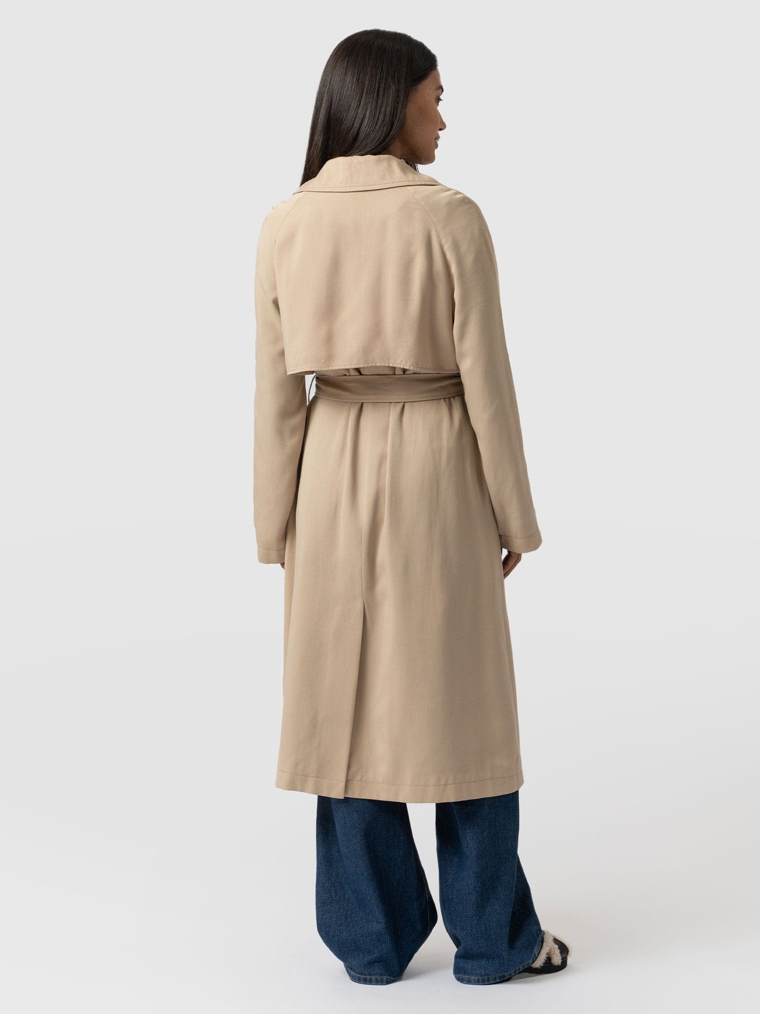 Marion Double Breasted Trench Beige - Women's Overcoats | Saint + Sofia® USA