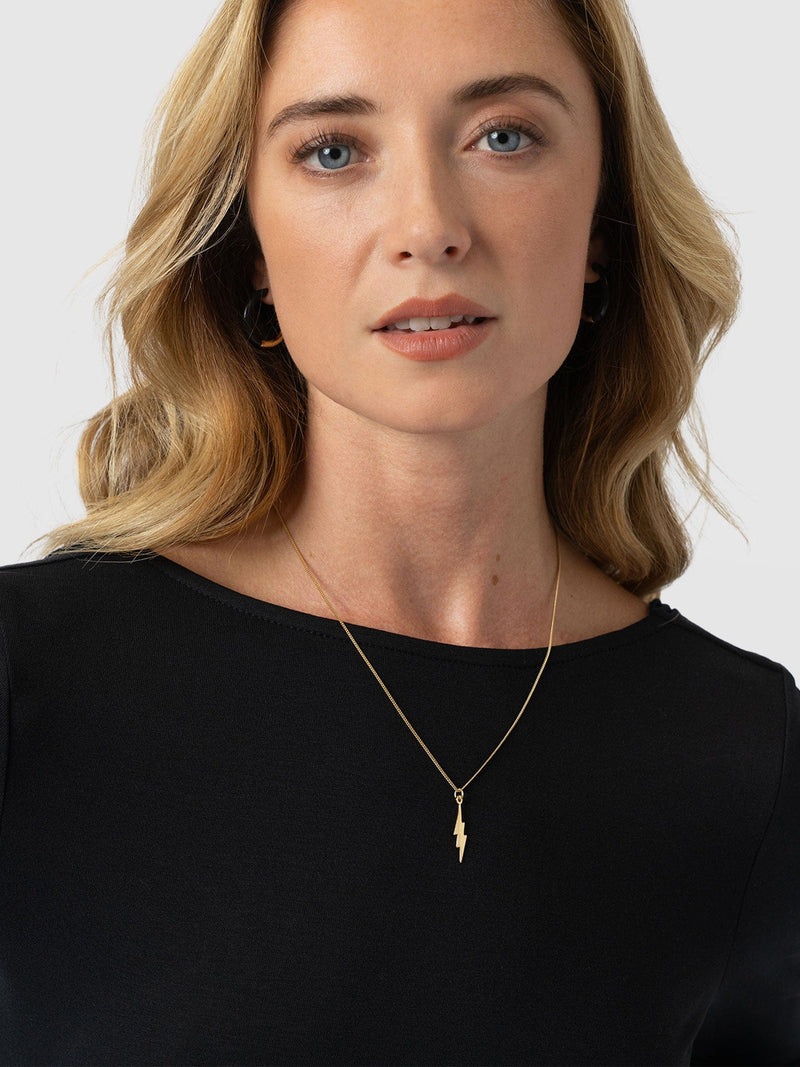 Marnie Cowl Back Long Sleeve Tee - Black Lace - Women's T-shirts | Saint + Sofia® USA