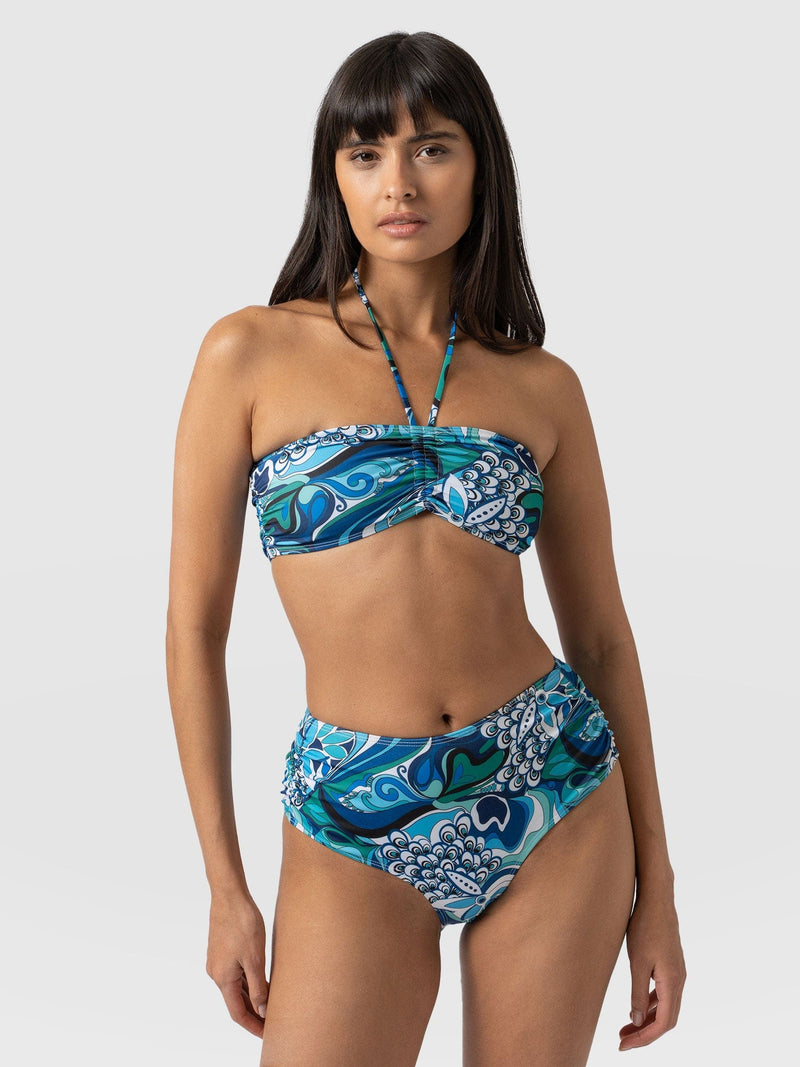 Maya Bandeau Bikini Top Paradise - Women's Swimwear