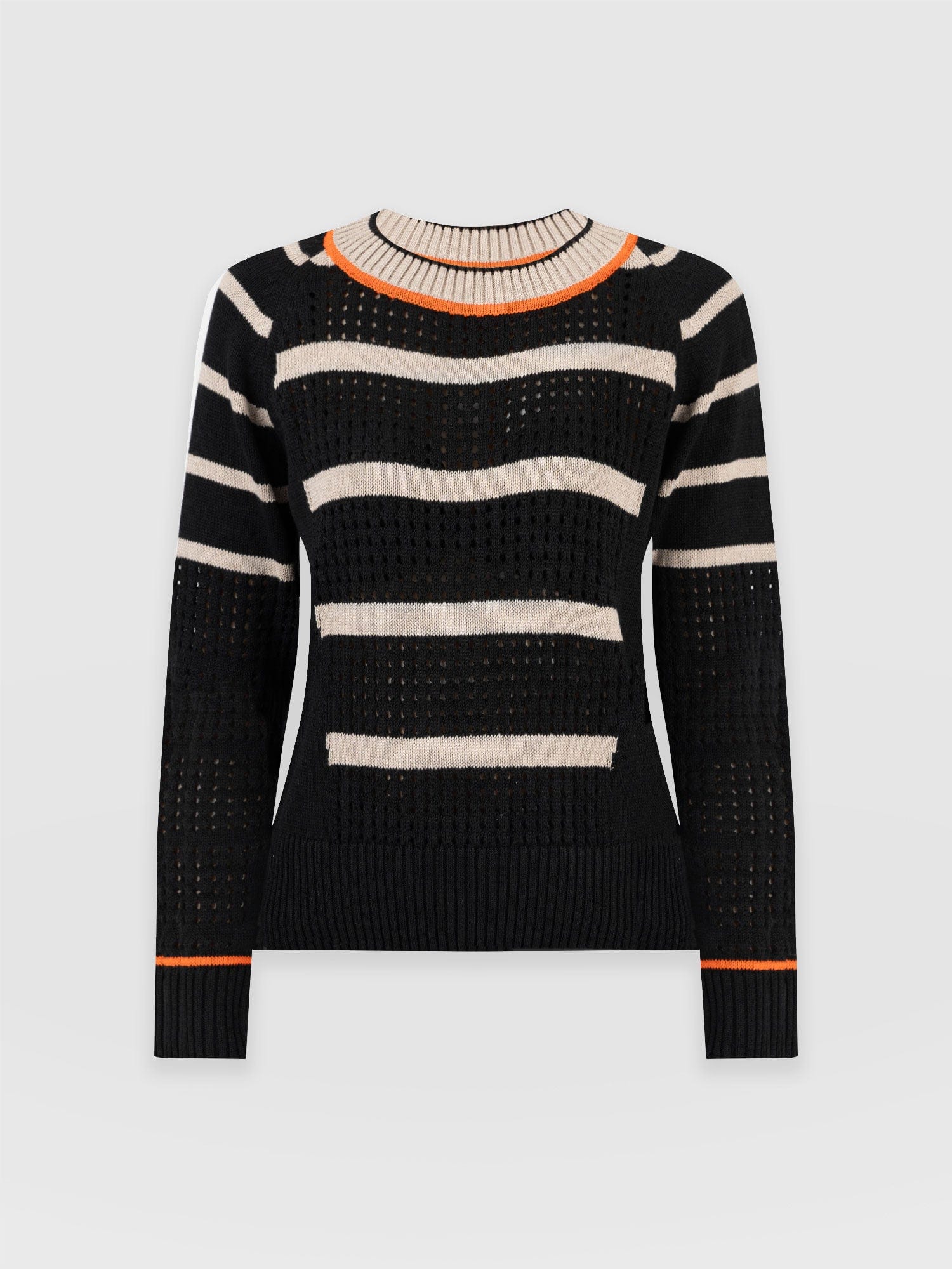 Cotton Cable Knit sweater Black - Women's Sweaters | Saint + Sofia