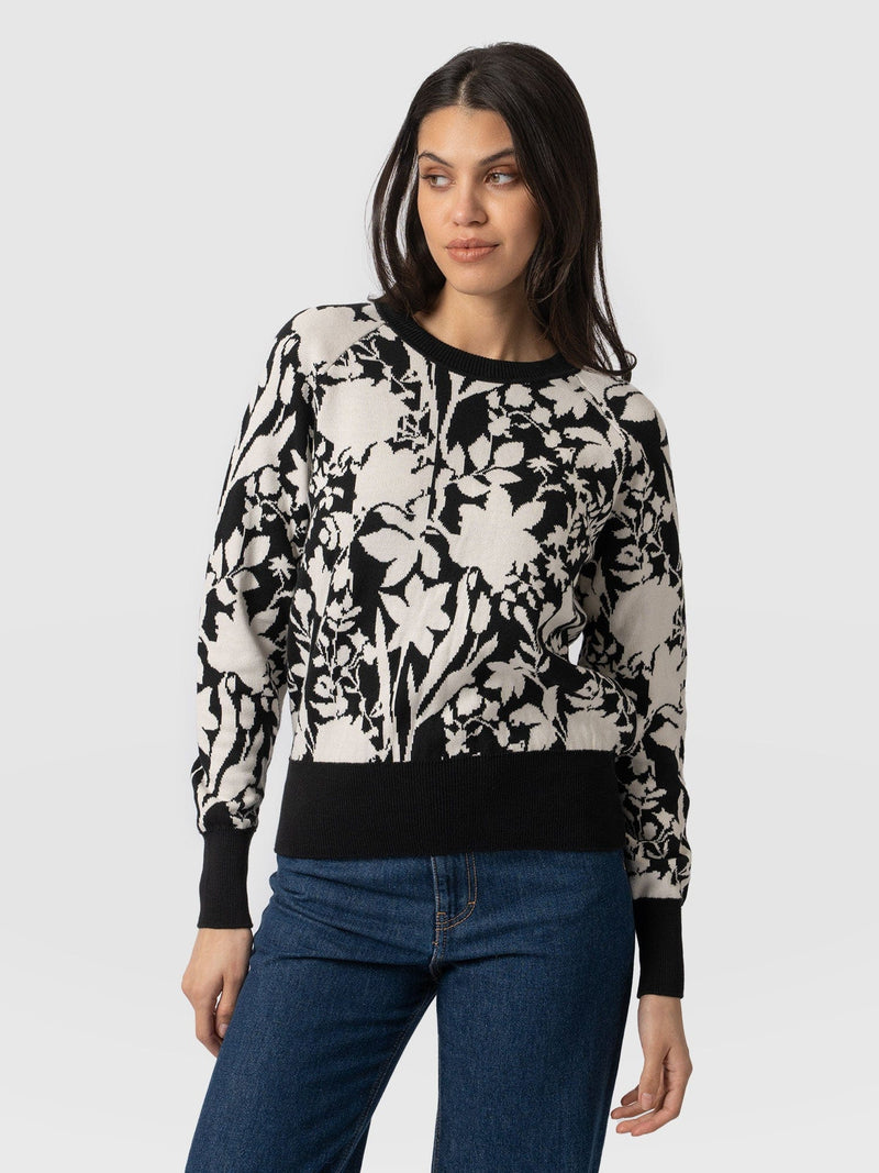 Meryl Knitted Sweater Monochrome - Women's Jumpers | Saint + Sofia® USA