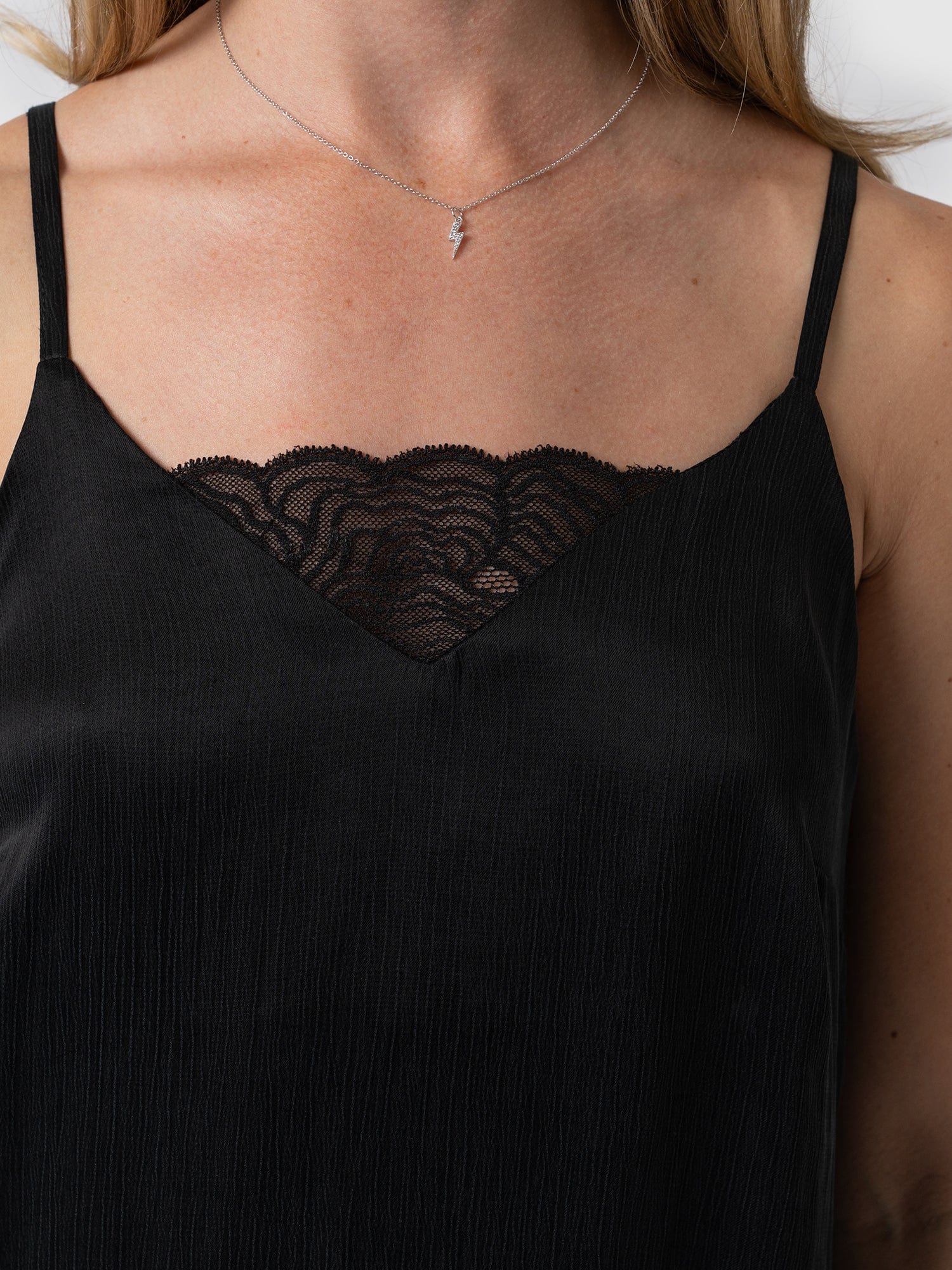 Mia Lace Cami Black - Women's Cami | Saint + Sofia® USA