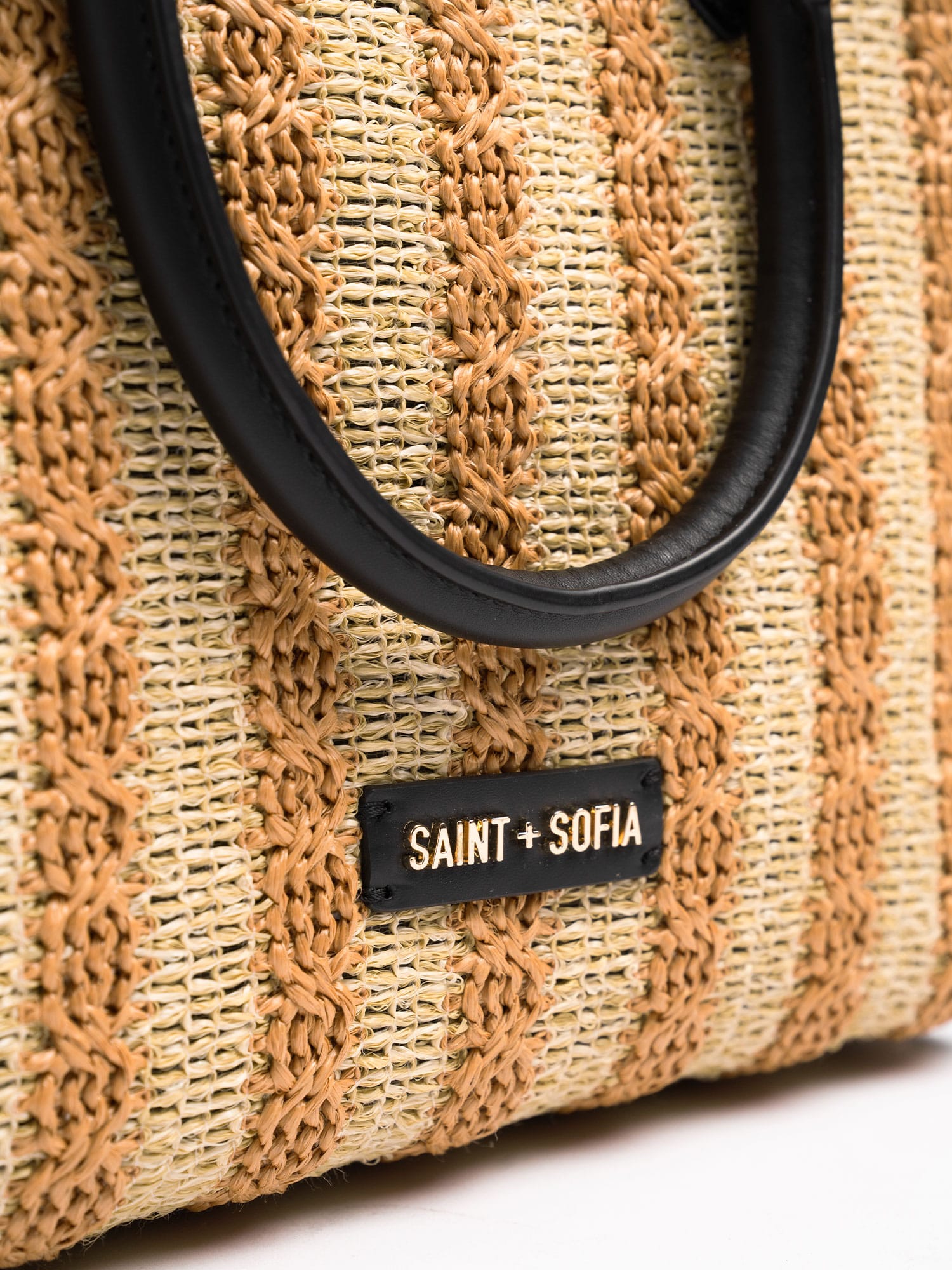 Mia Mini Tote Bag - Orange Raffia - Women's Handbags | Saint + Sofia® USA