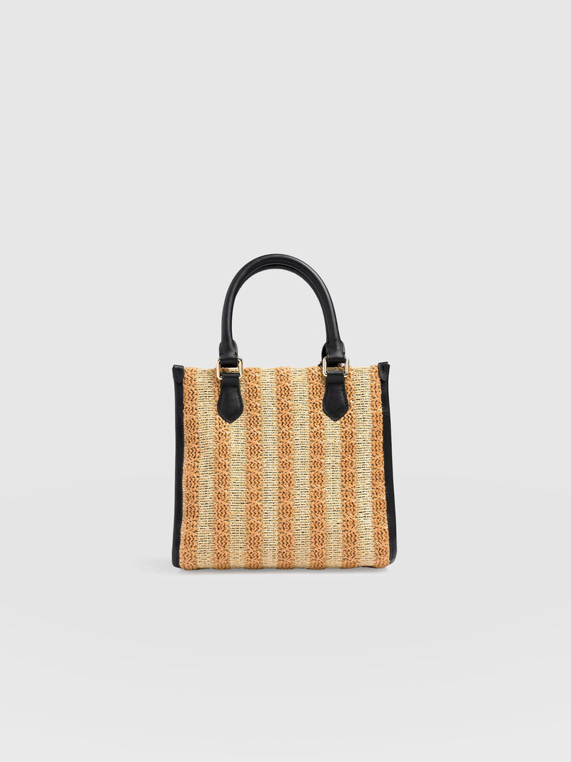 Mia Mini Tote Bag - Orange Raffia - Women's Handbags | Saint + Sofia® USA