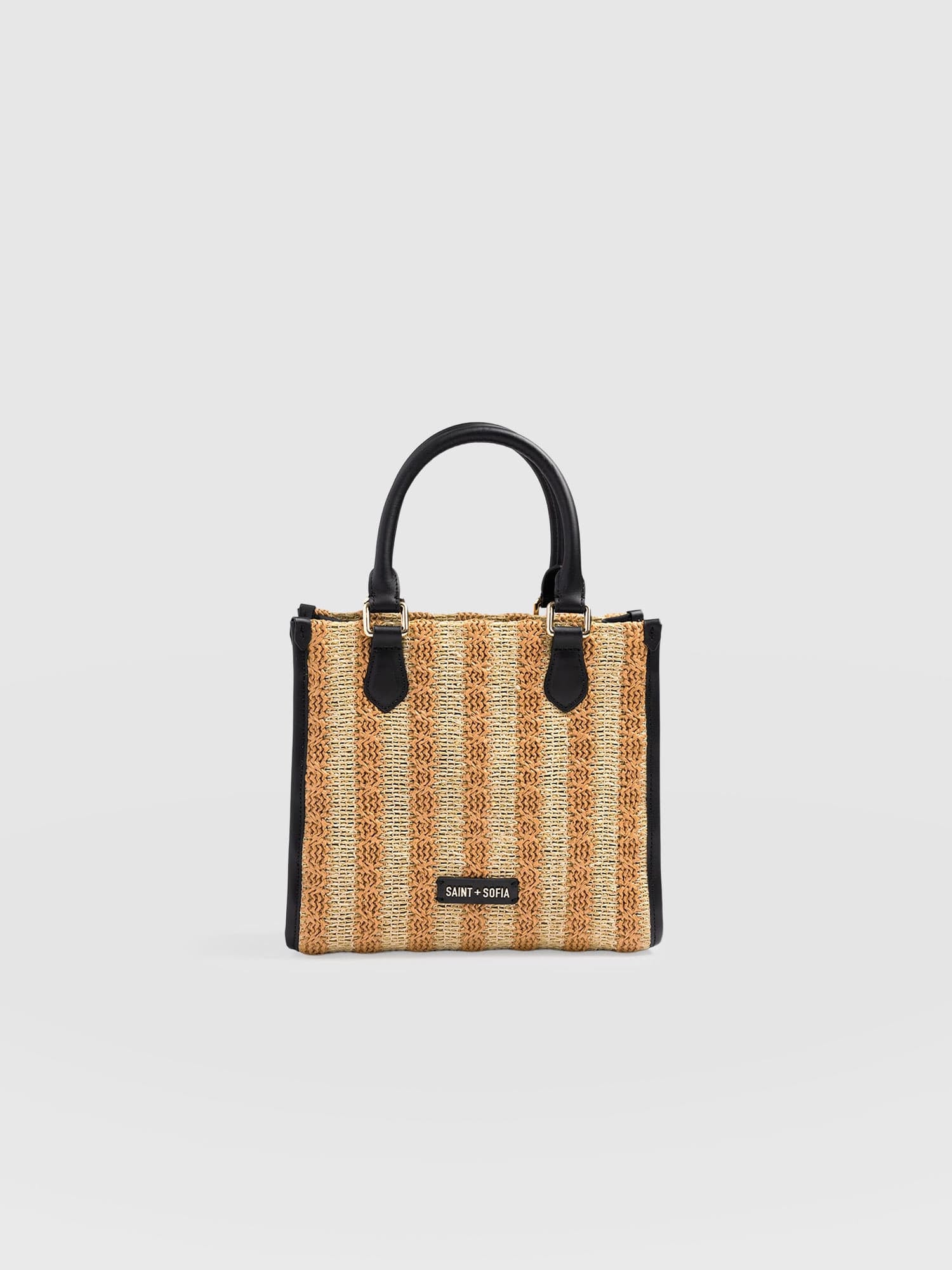 Mia Mini Tote Bag - Orange Raffia - Women's Handbags | Saint + Sofia® USA