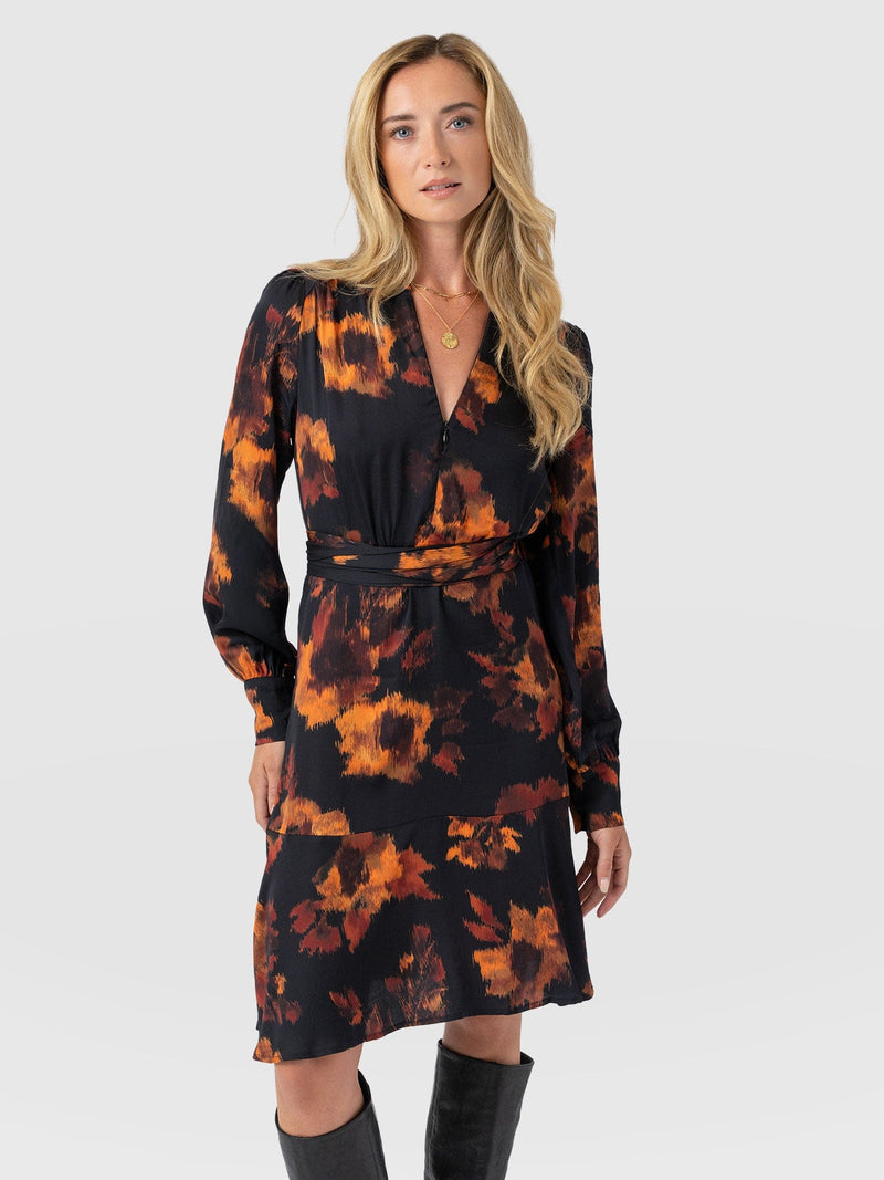 Mini Adaline Zip Up Dress - Autumn Floral - Women's Dresses | Saint + Sofia® USA