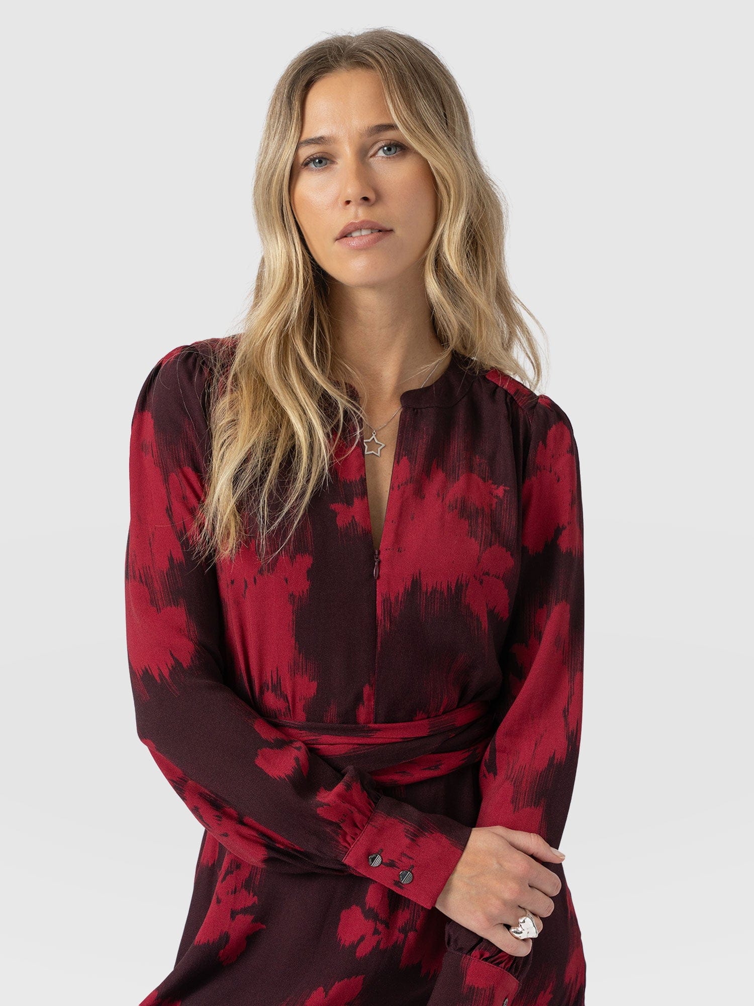 Mini Adaline Zip Up Dress - Pink Fade Floral - Women's Dresses | Saint + Sofia® USA