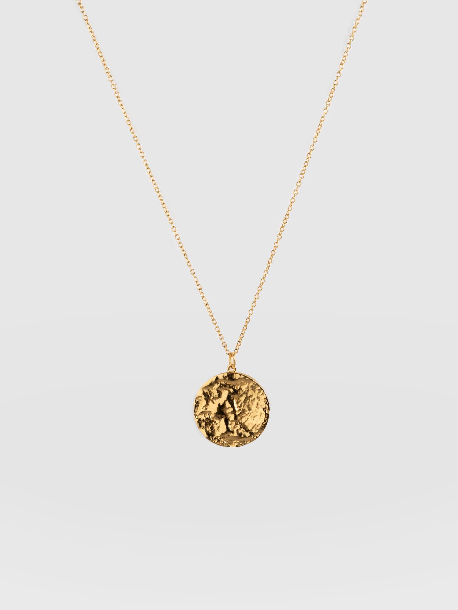 Molten Disc Charm Necklace Gold - Women's Jewellery | Saint + Sofia® UK