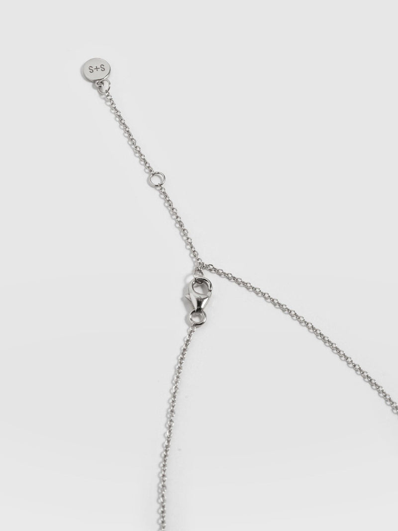 Molten Disc Charm Necklace Silver - Women's Jewellery | Saint + Sofia® UK