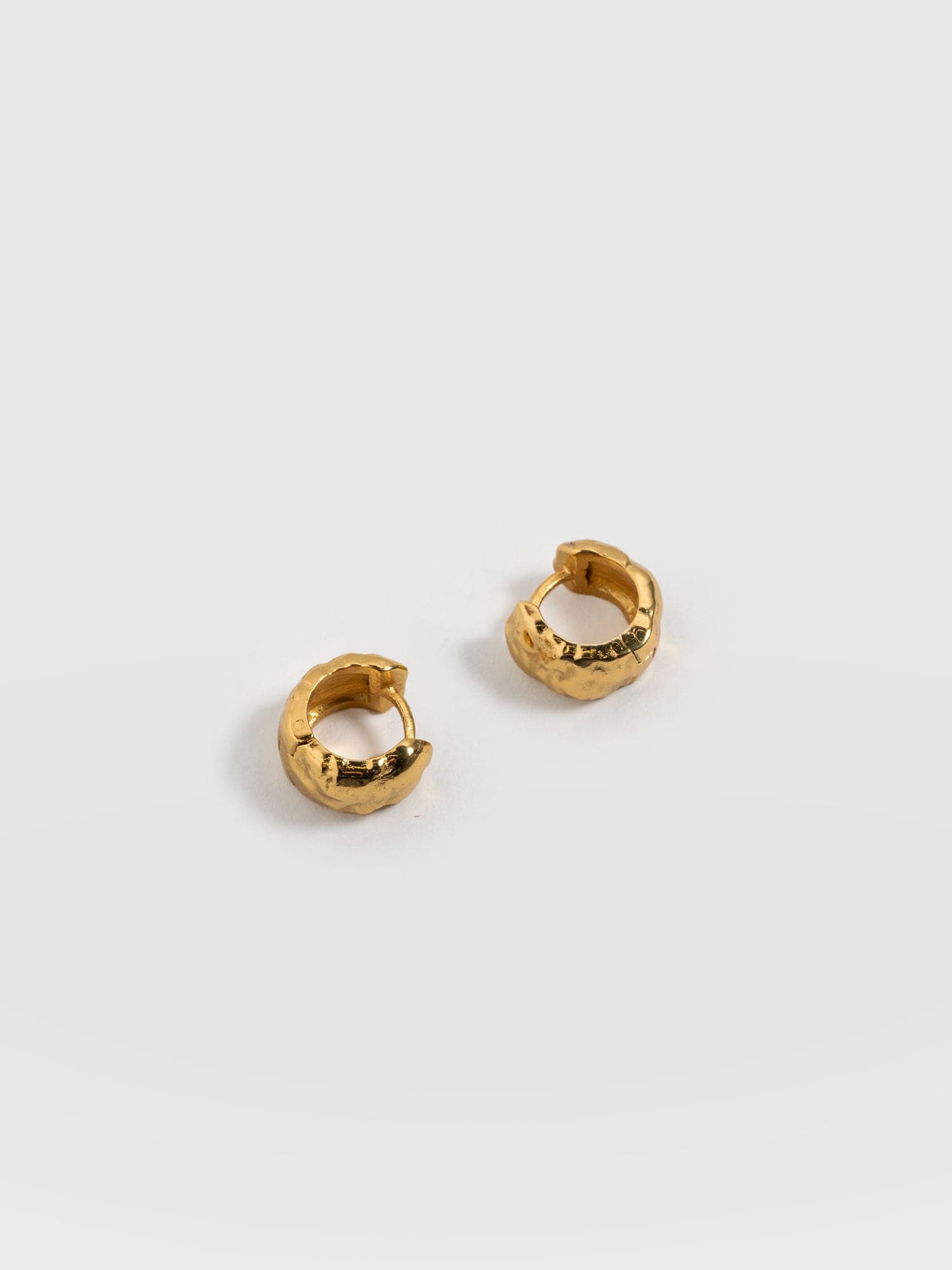 Molten Huggie Earrings Gold - Women's Jewellery | Saint + Sofia® UK