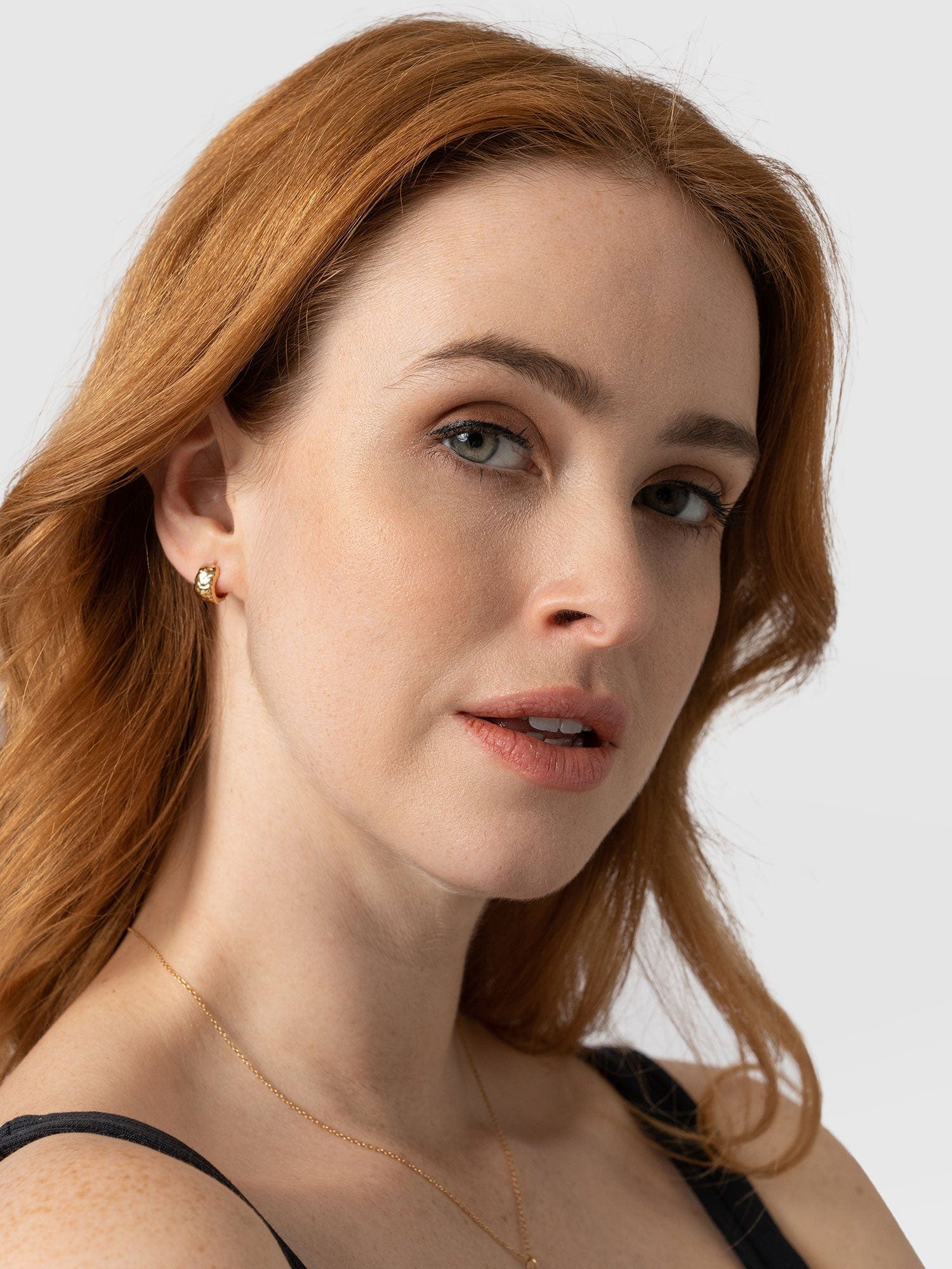 Molten Huggie Earrings Gold - Women's Jewellery | Saint + Sofia® UK