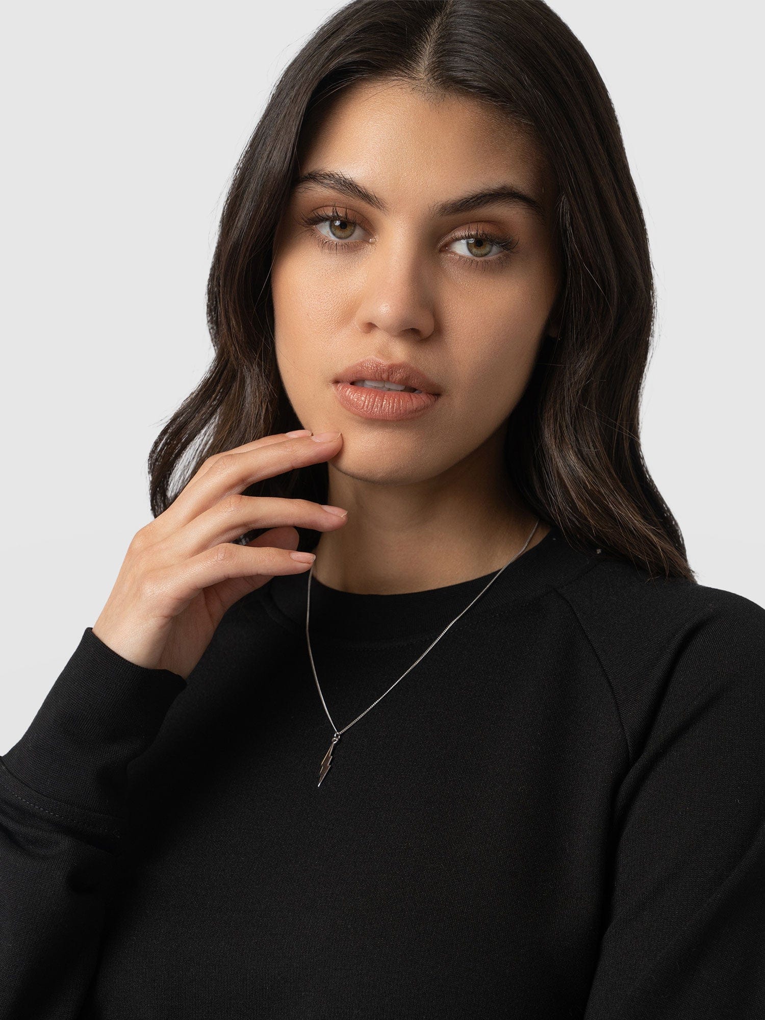 Morgan Zip Sweater Black & Beige - Women's Sweaters | Saint + Sofia® USA