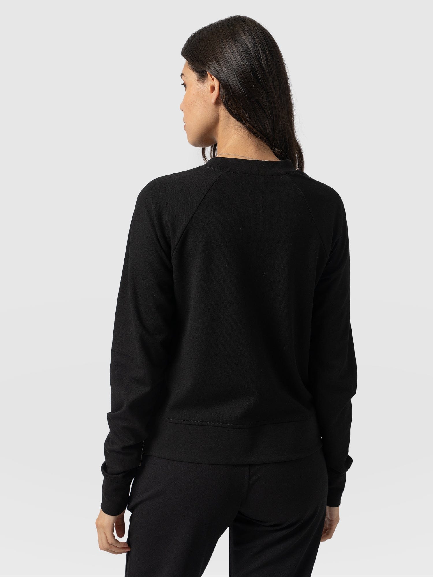 Morgan Zip Sweater Black & Beige - Women's Sweaters | Saint + Sofia® USA