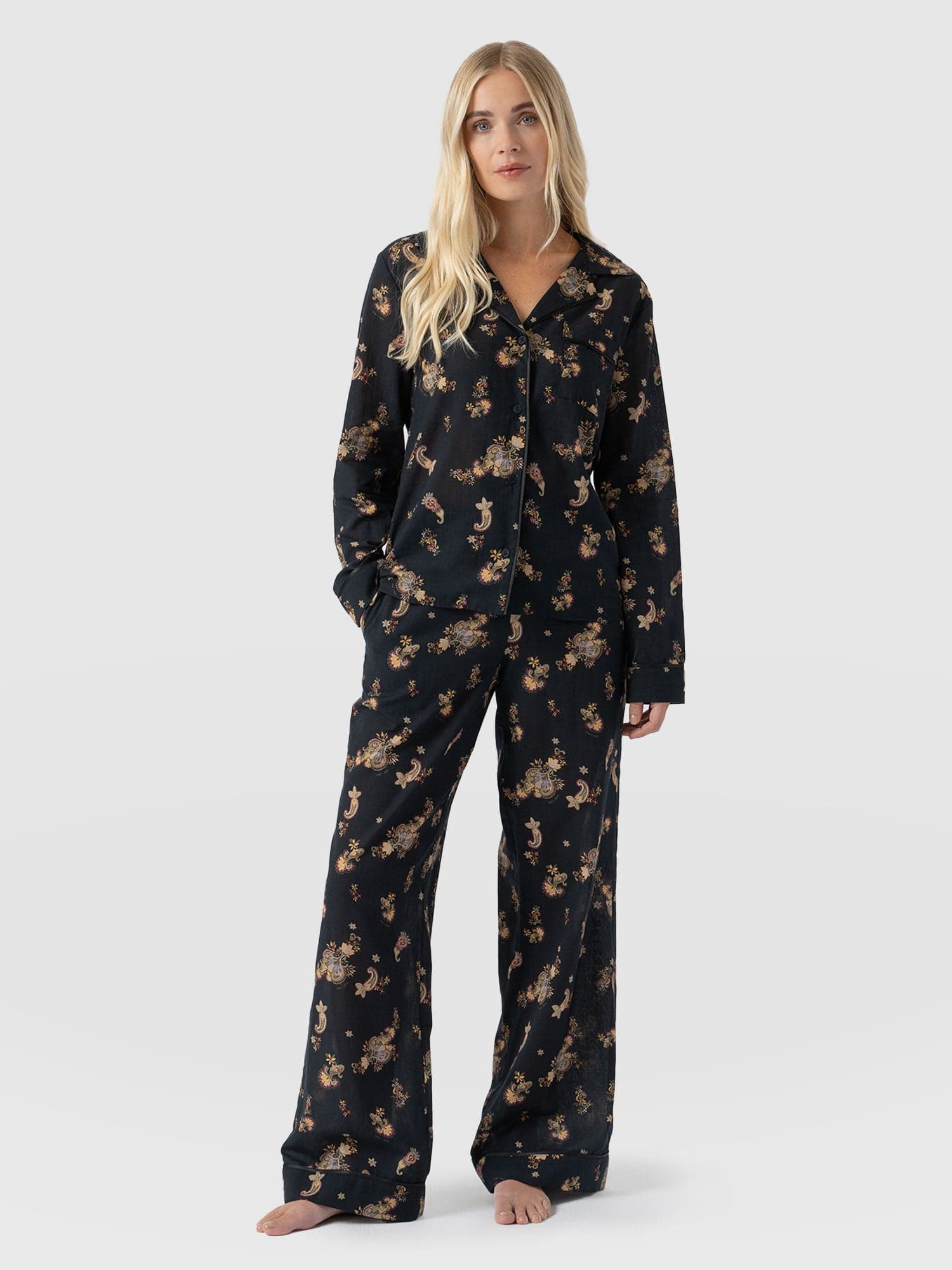 Norah Loungewear Set Black - Women's Shirts | Saint and Sofia® USA