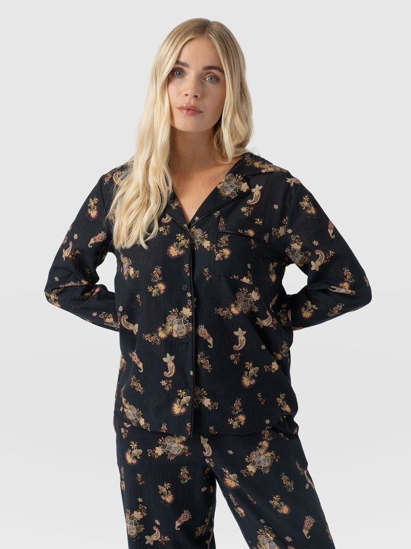 Norah Loungewear Set Black - Women's Shirts | Saint + Sofia® US