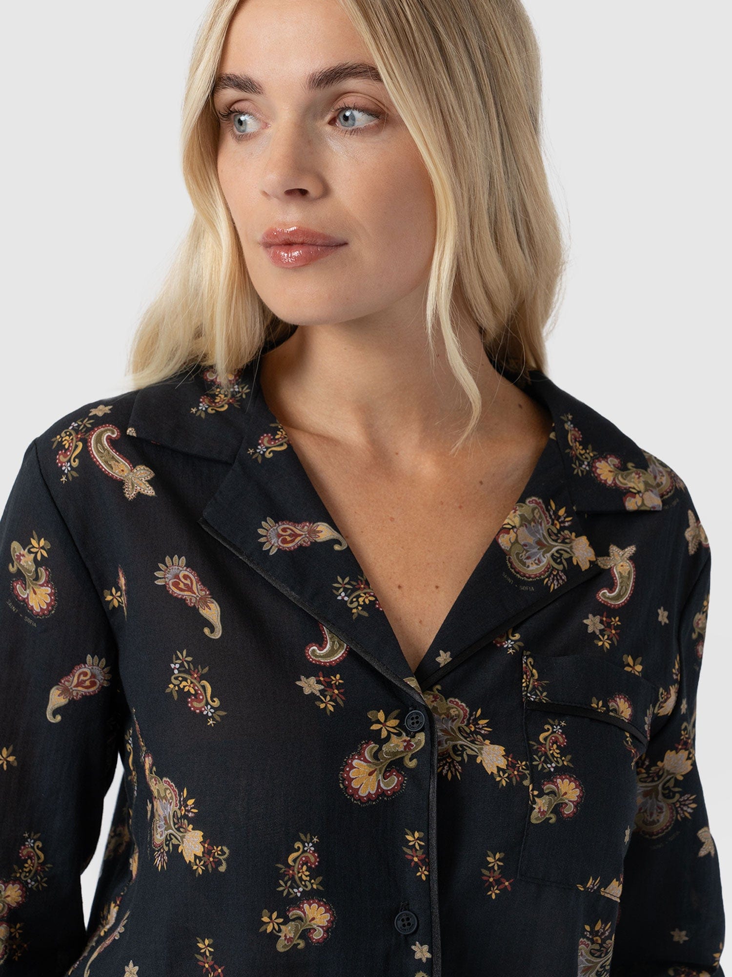 Norah Loungewear Set Black - Women's Shirts | Saint and Sofia® USA