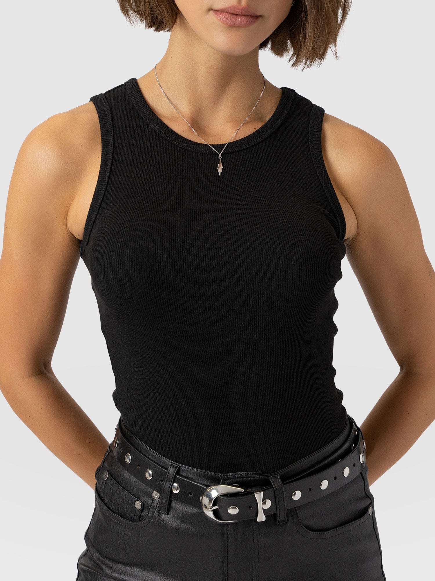 Nova Racer Vest - Black - Women's Vests | Saint + Sofia® US
