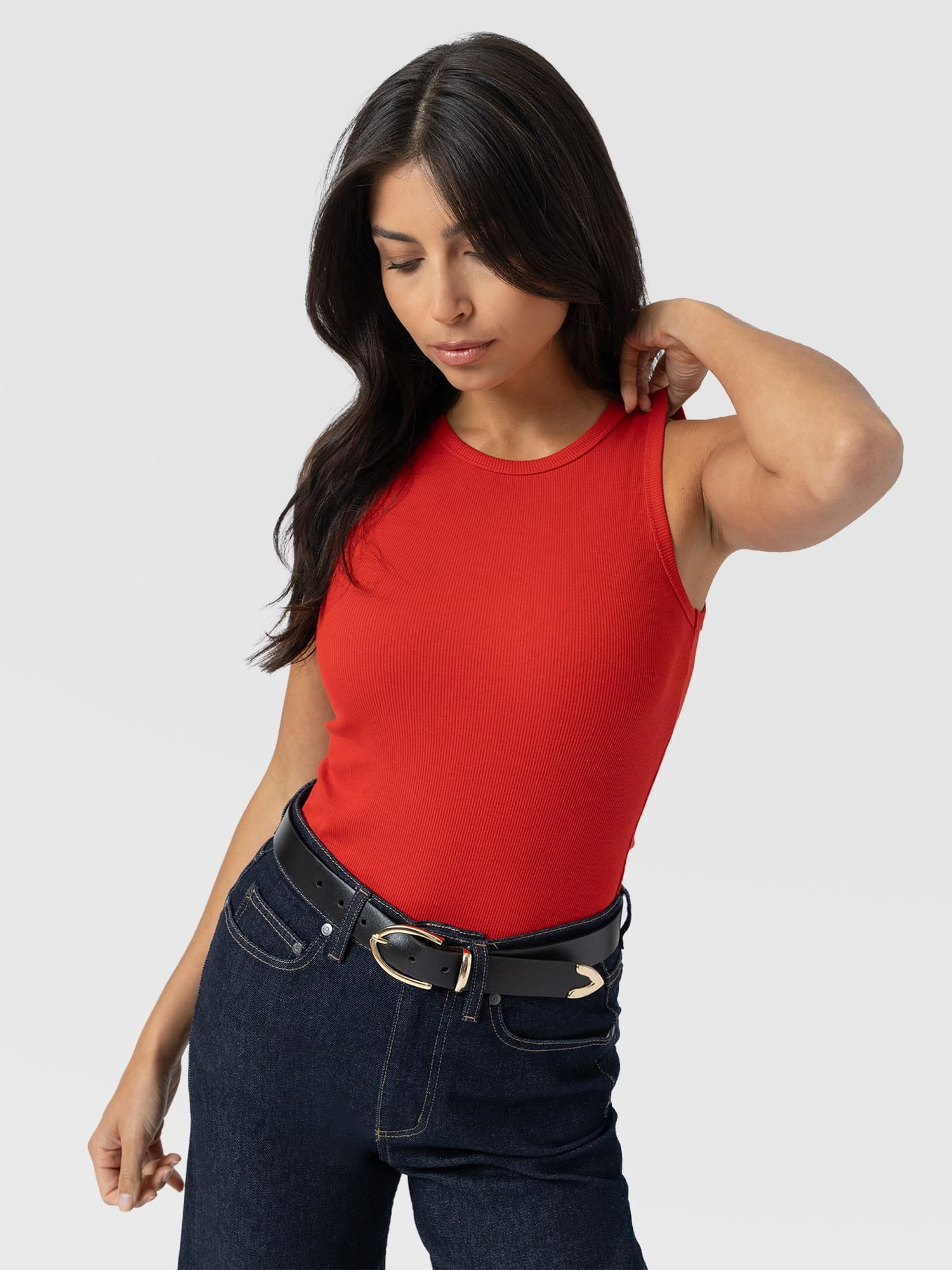 Nova Racer Vest - Burnt Orange - Women's T-shirts | Saint + Sofia® USA
