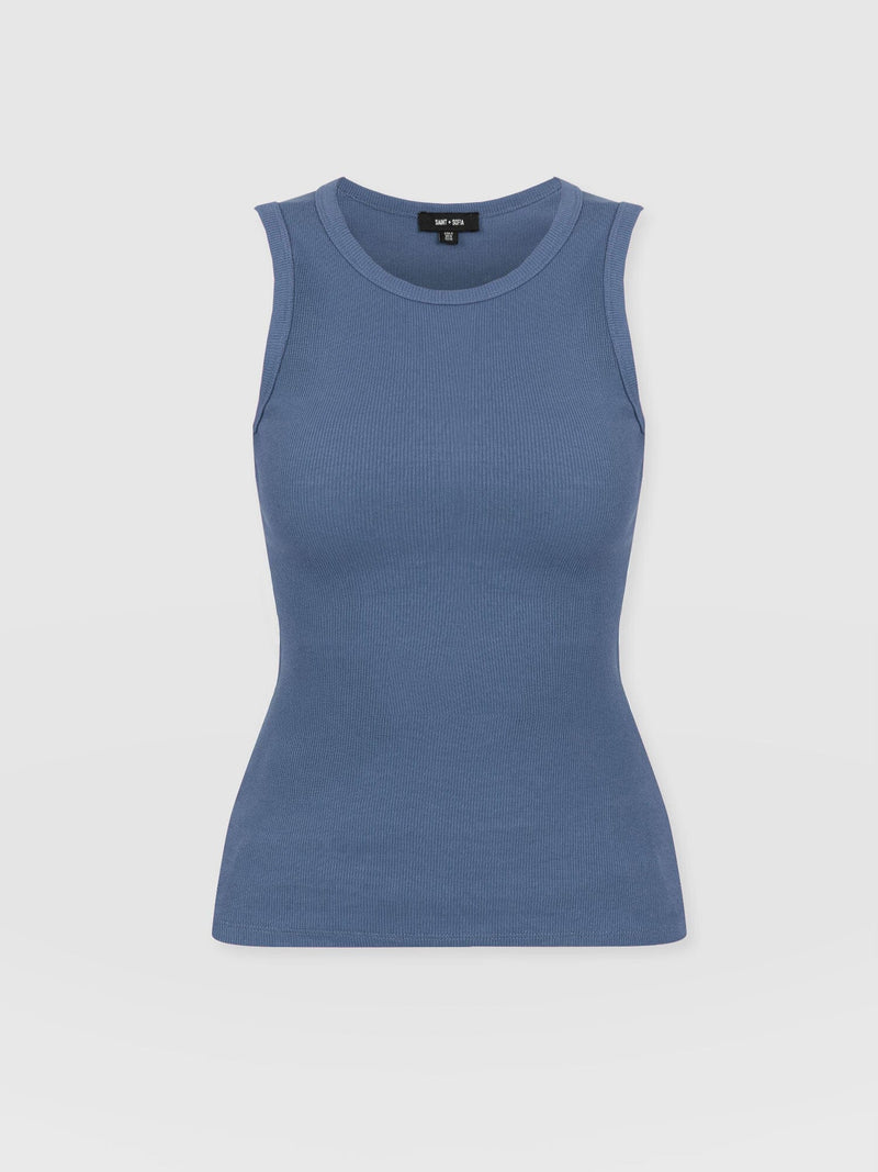 Nova Racer Vest Dusty Blue - Women's Vests | Saint + Sofia® US