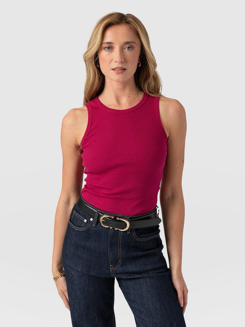 Nova Racer Vest Fuchsia  Pink - Women's Vests | Saint + Sofia® US