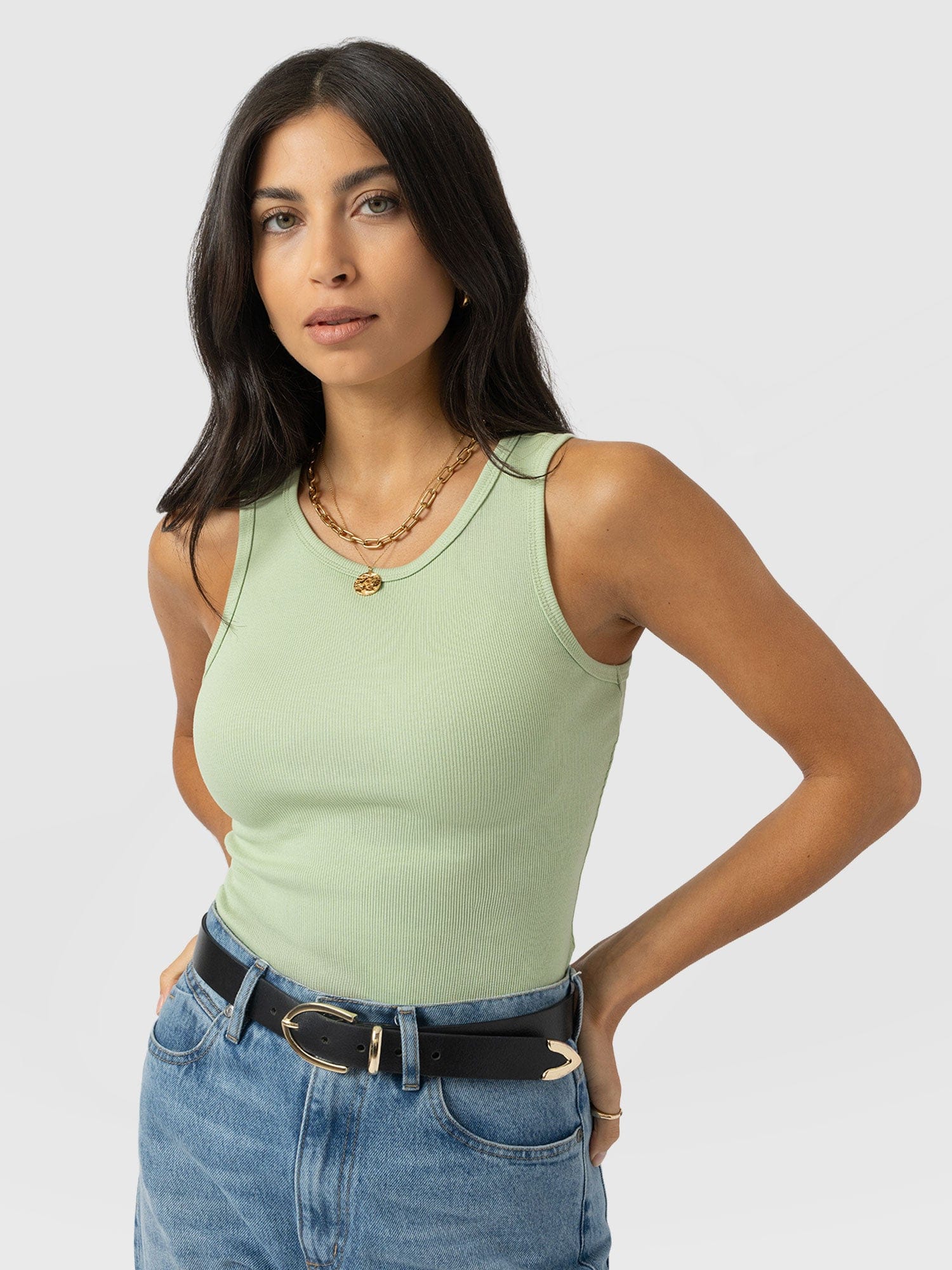 Nova Racer Vest - Mint - Women's T-shirts | Saint + Sofia® USA