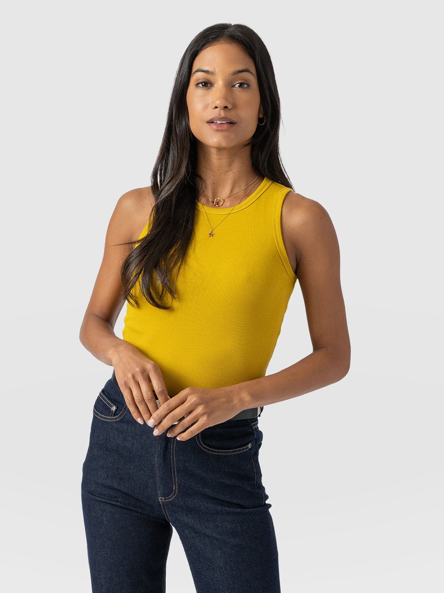 Nova Racer Vest - Mustard - Women's Vests | Saint + Sofia® USA