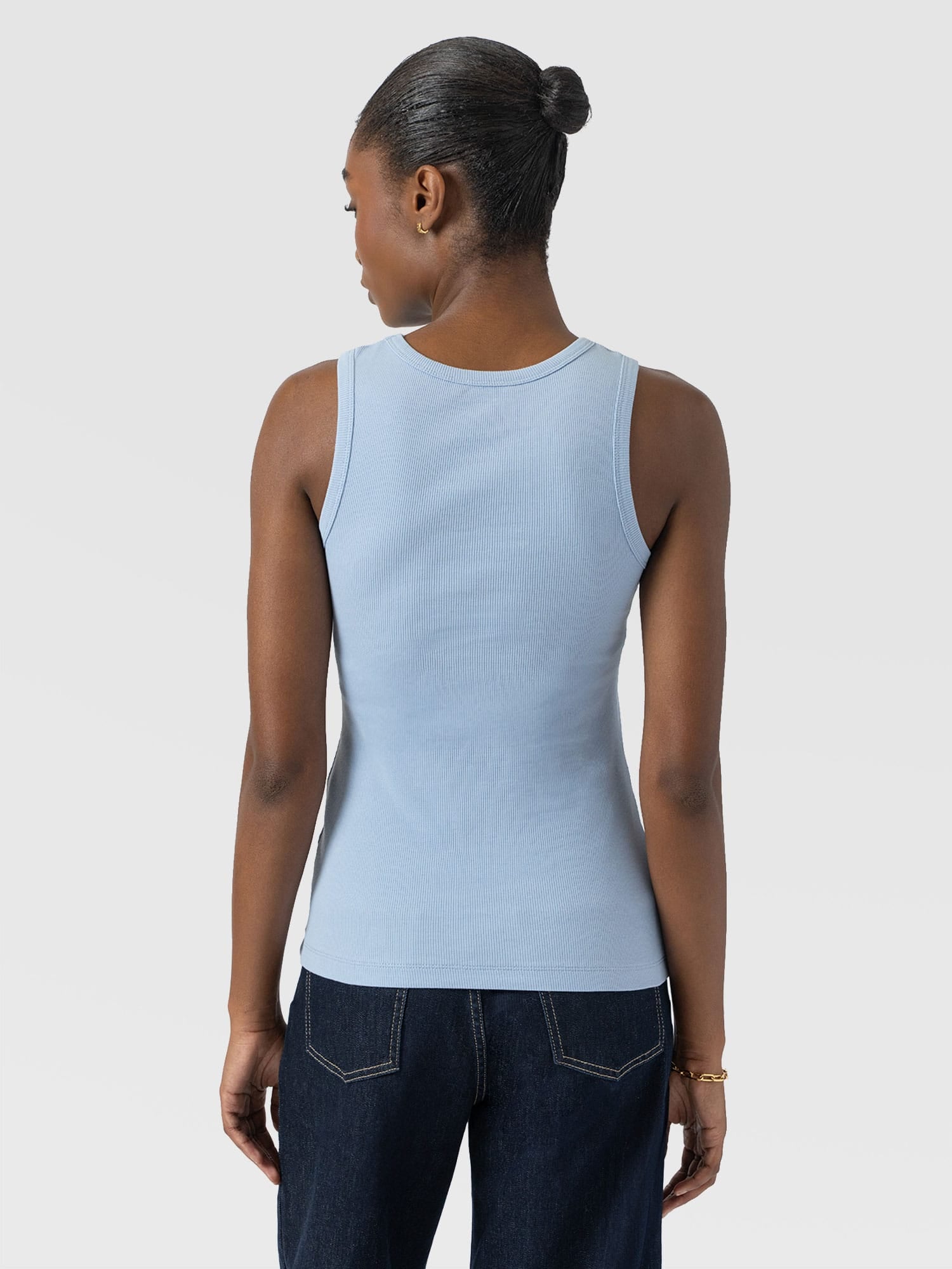 Nova Racer Vest - Powder Blue - Women's T-shirts | Saint + Sofia® USA