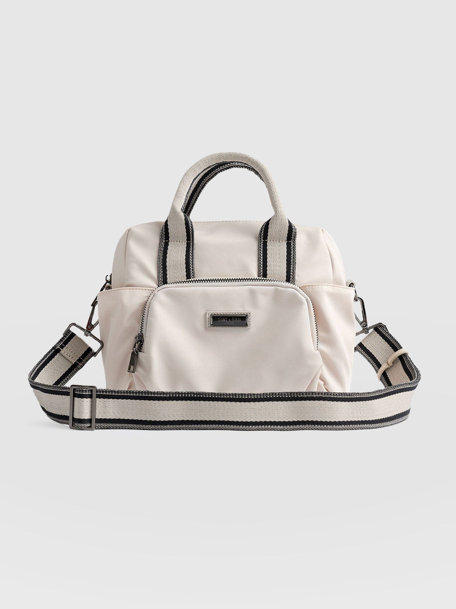 Nylon Noho Bag Cream - Women's Leather Bags | Saint + Sofia® USA