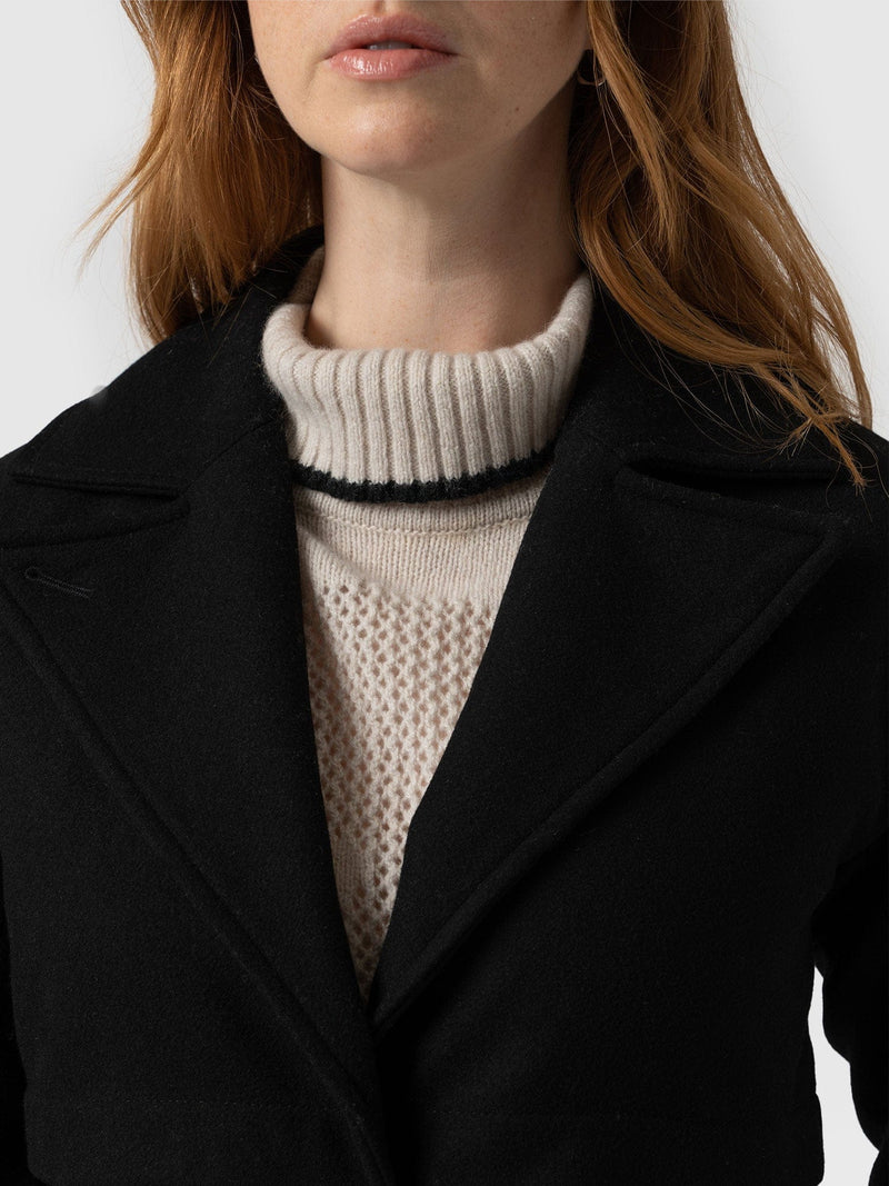 Odette Coat Black - Women's Wool Coats | Saint + Sofia® USA