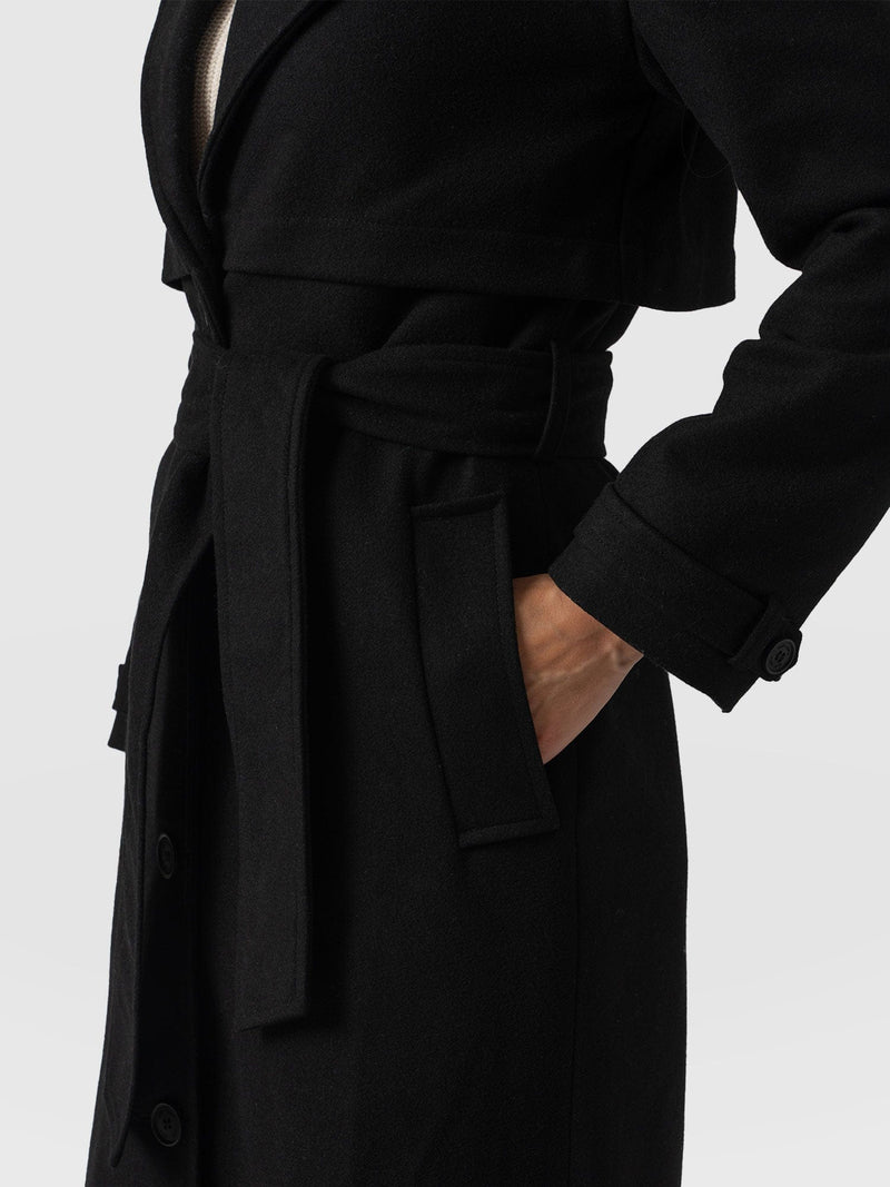 Odette Coat Black - Women's Wool Coats | Saint + Sofia® USA